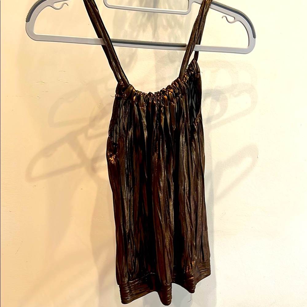 H&M Brown and Gold  Camisole Top
